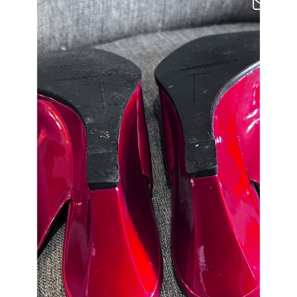 Stuart Weitzman Glossy Red Slingback Heels - Picture 15 of 16